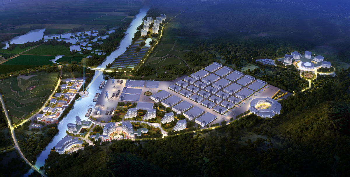 Ministère de l'agriculture de la Chine - Vue aérienne du projet de cuisine centrale de Huzhou, Zhejiang